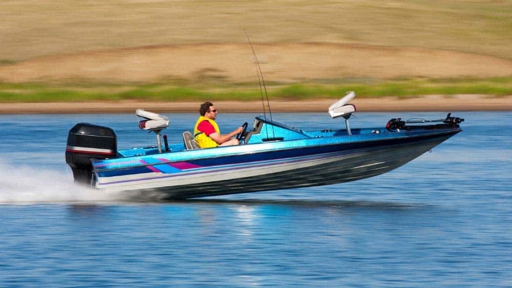 A high-priced bass fishing boat.