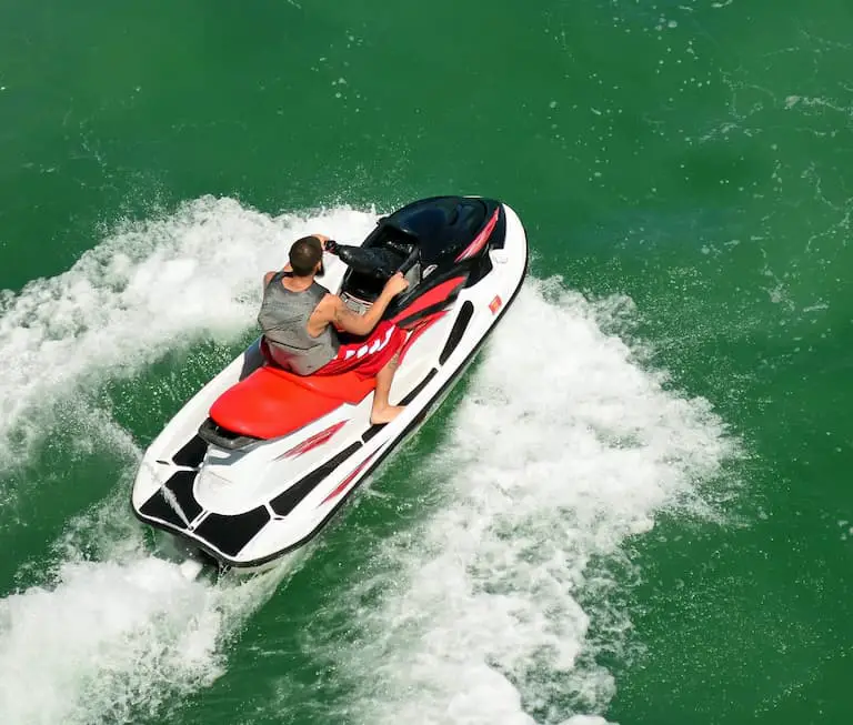 Top down view of a jet ski