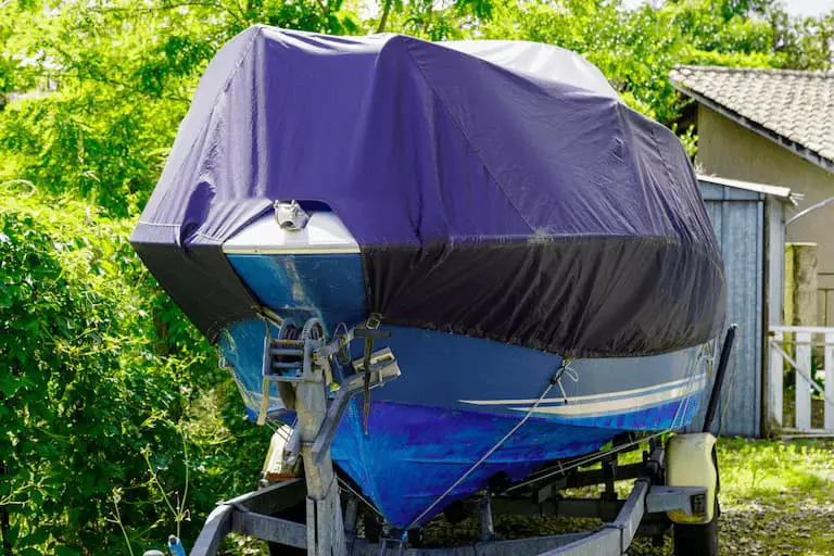 how to keep a boat dry under a cover