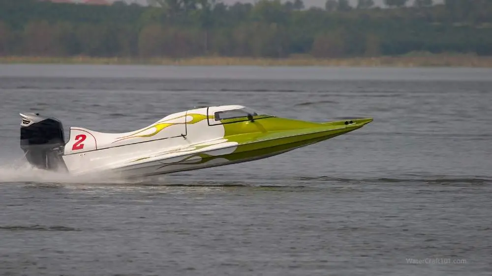 High speed boat on the water